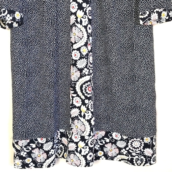 BODEN Women's Mollie Floral Patchwork Dress Black Size 8 LONG - Picture 6 of 15